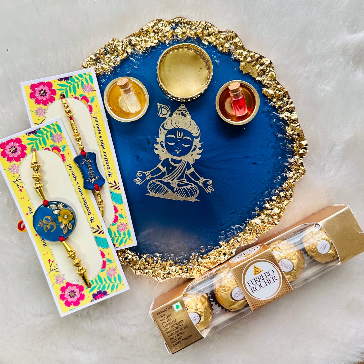 Raksha Bandhan Thali Combo - Blue