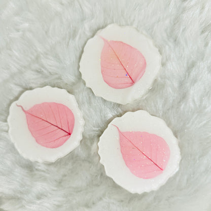 Pink Leaf Skeleton Coaster