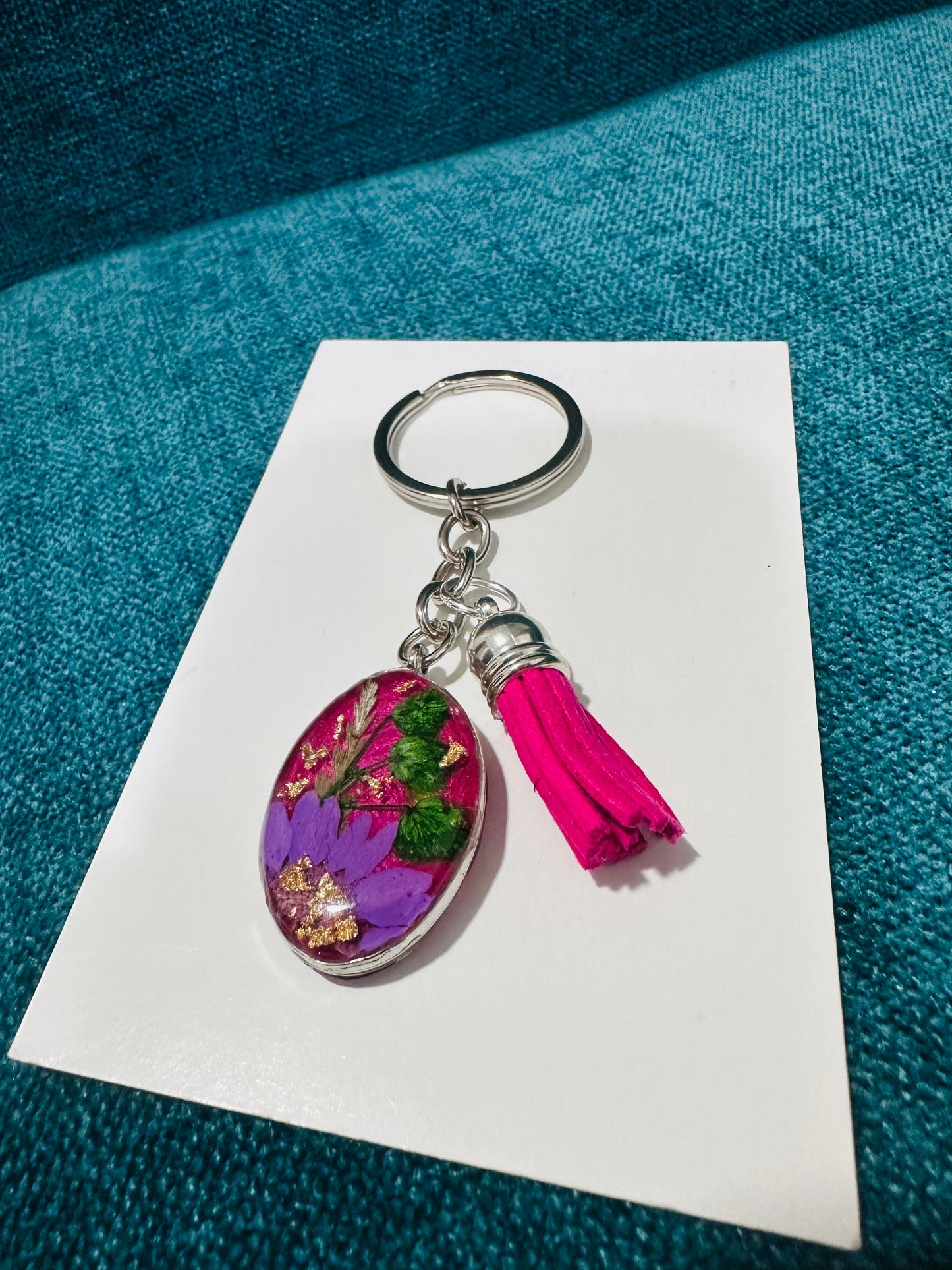 Fresh Flower Bazel Key Chain | Pack of 2